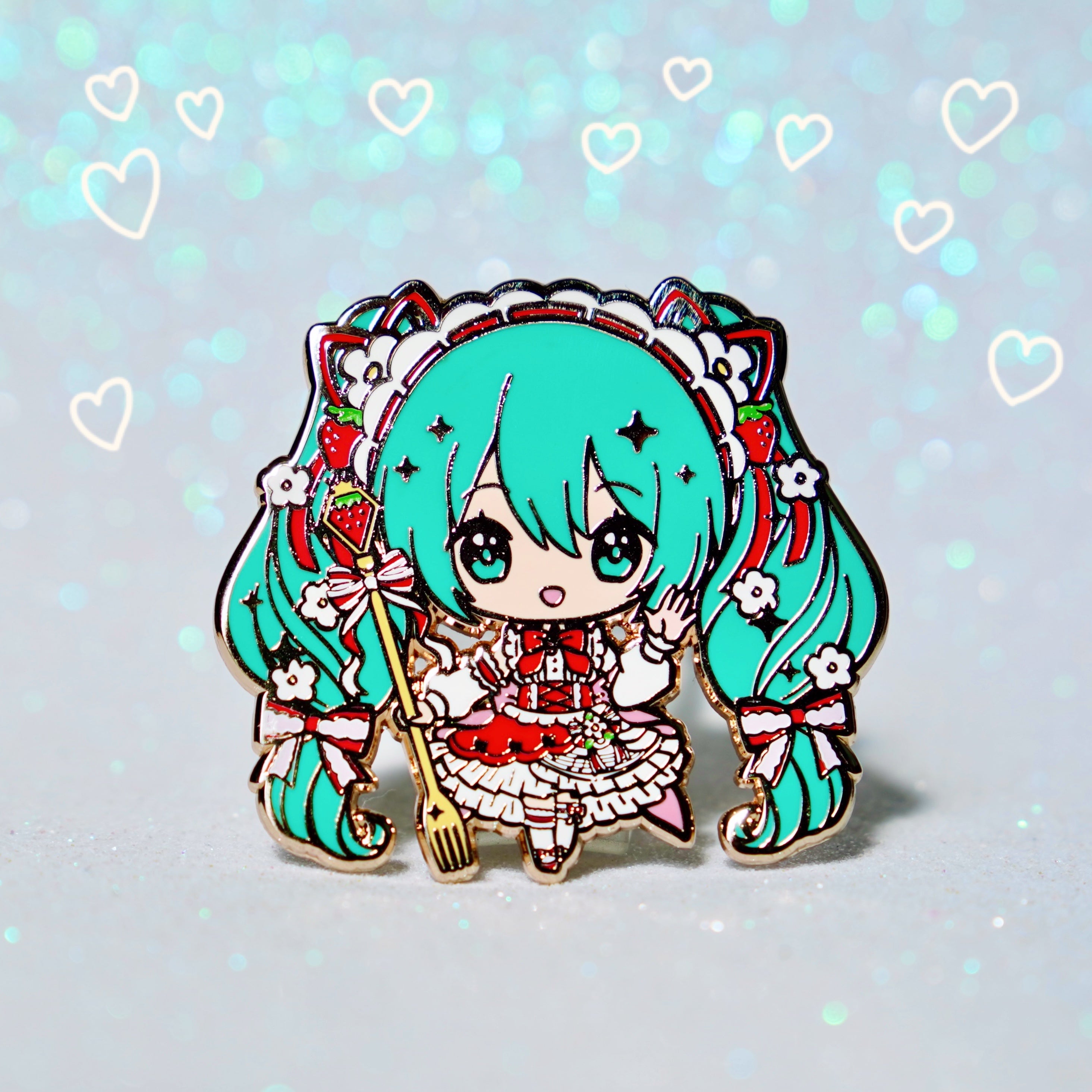 Komaki Vocaloid Hatsune Miku Enamel Pins + store Stickers Bundle