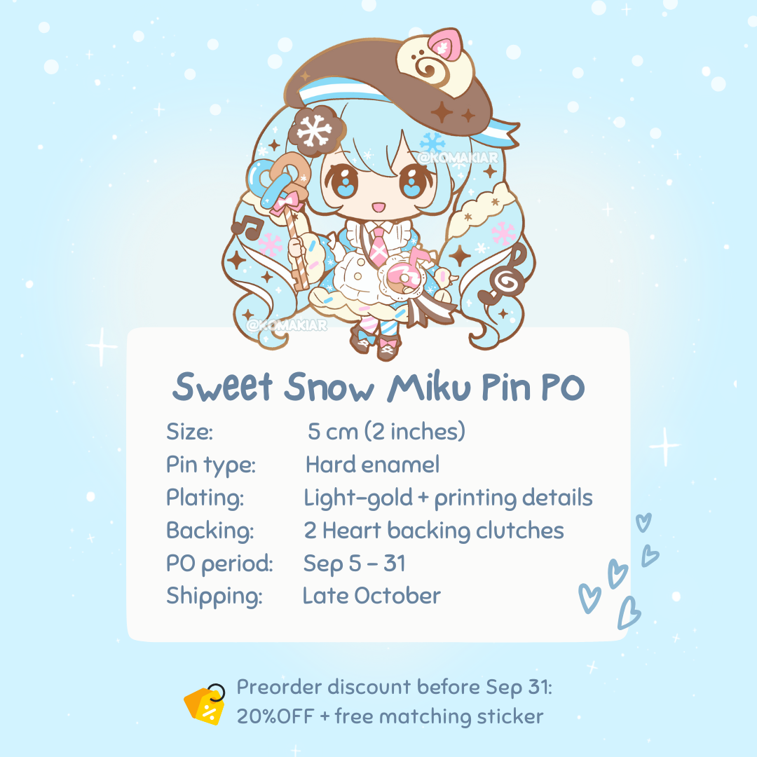 PREORDER: Sweet Snow Miku Enamel Pin