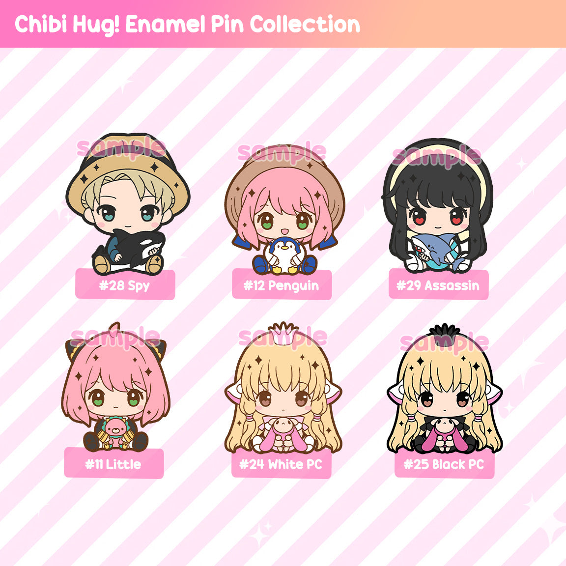 Chobits Chibi Hug Enamel Pins – Chii & Freya