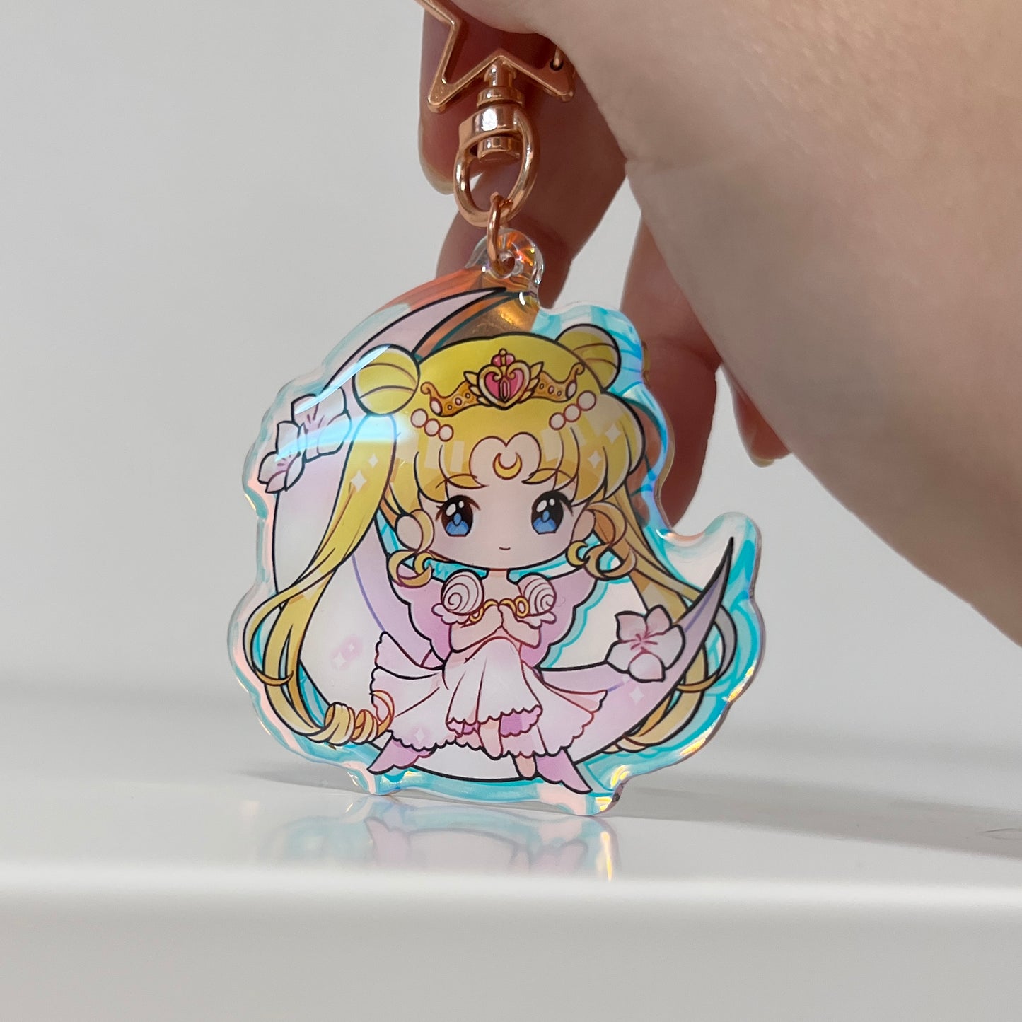 Small Lady Acrylic Keychain - Moonie Series