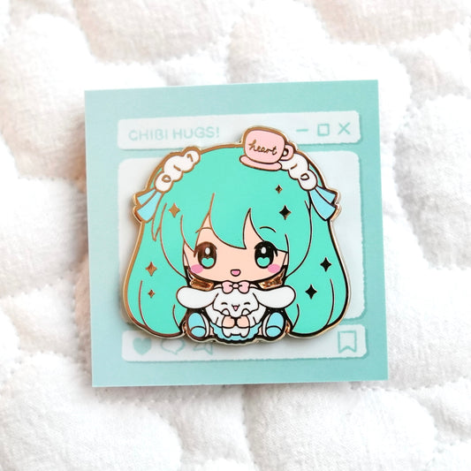 Cinnamon Miku Virtual Vocalist - Chibi Hug! Enamel Pin Series