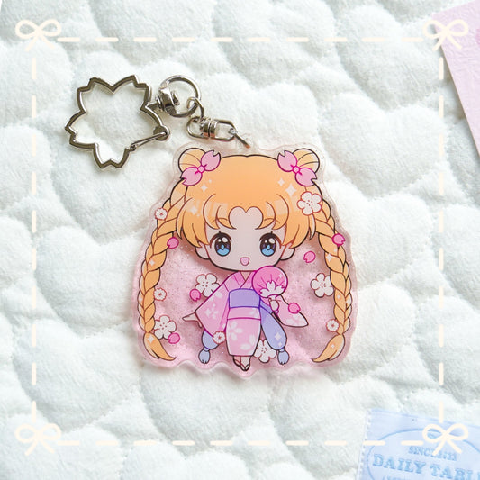 Yukata Usagi Acrylic Keychain - Moonie Series