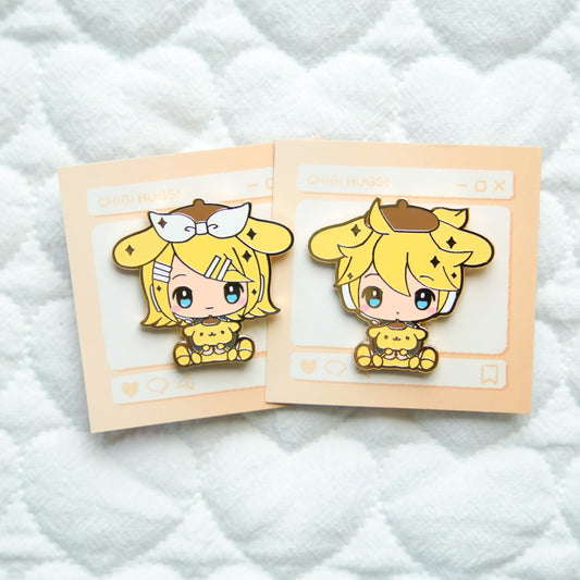 Virtual Vocalist Rin / Len - Chibi Hug! Enamel Pin Series Vol. 2