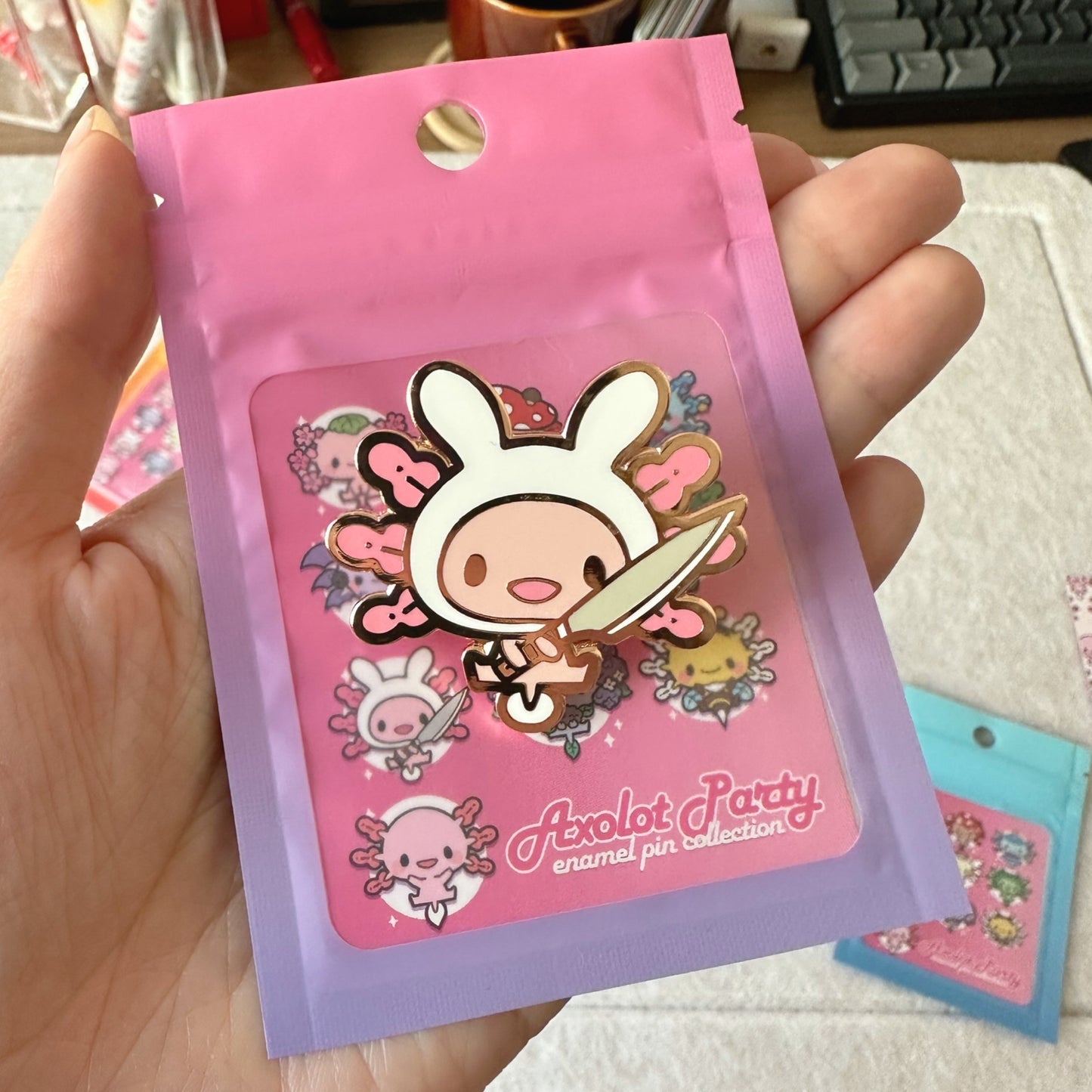 Axolotl Party! Enamel Pin Surprise Blindbag by Mooncake Pin