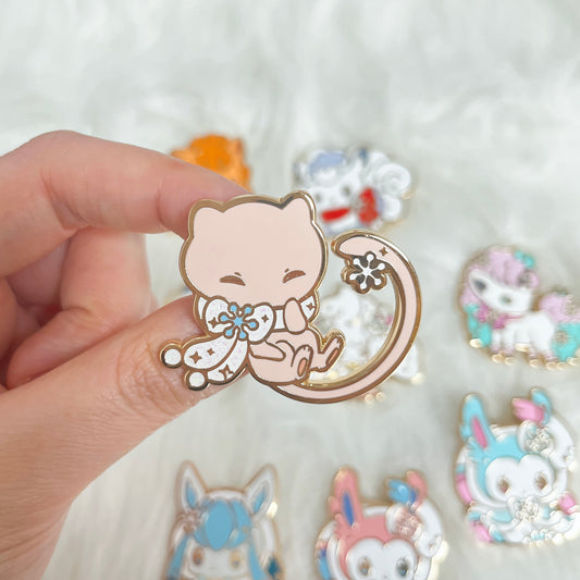 Mew – Winter Poke Enamel Pin Series by Mooncake Pin