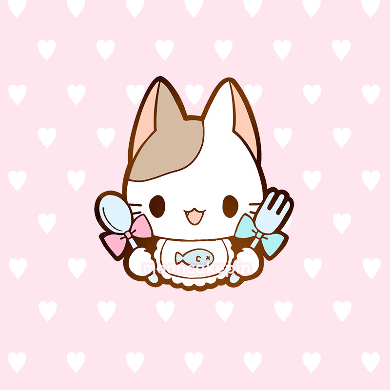 Shiba / Neko - Itadakimasu! by Mooncake Pin