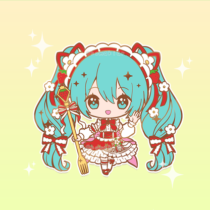 Strawberry Miku Enamel Pin