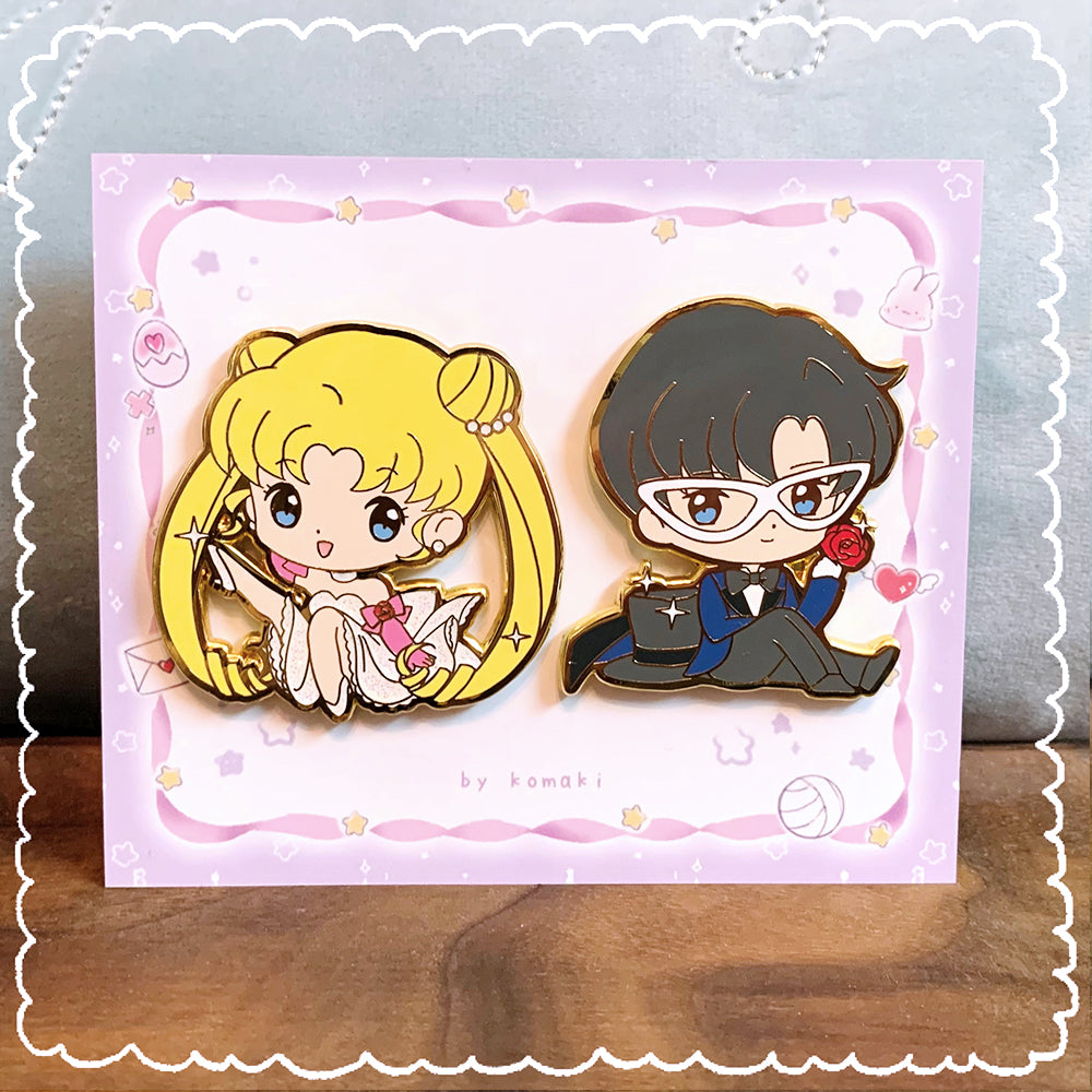 Mamoru / Usagi - Chibi Anime Pair Pins