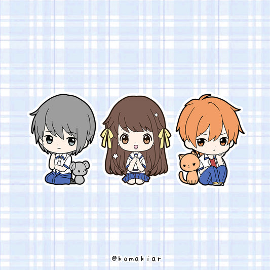 Fruit Basket Trio - Anime Pair Pins