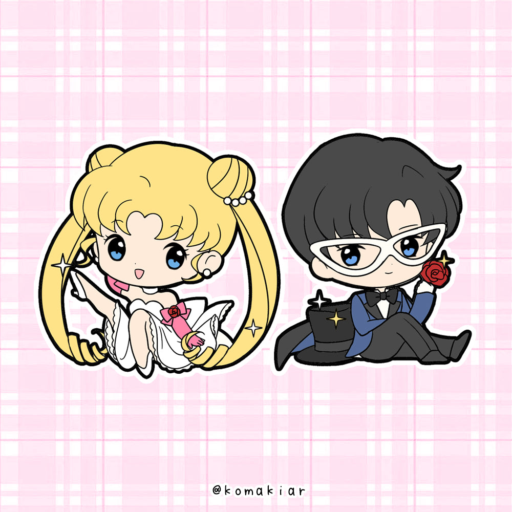 Mamoru / Usagi - Chibi Anime Pair Pins – Komaki Store